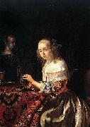 Frans van Mieris Lacemaker. oil painting reproduction
